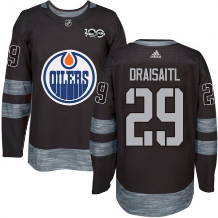Reebok Edmonton Oilers Trikot Leon Draisaitl #29 Premier Schwarz 1917-2017 100th Anniversary - Herren