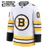 Boston Bruins Trikot Custom Fanatics Premium 2025-26 Weiss Auswärts - Kinder