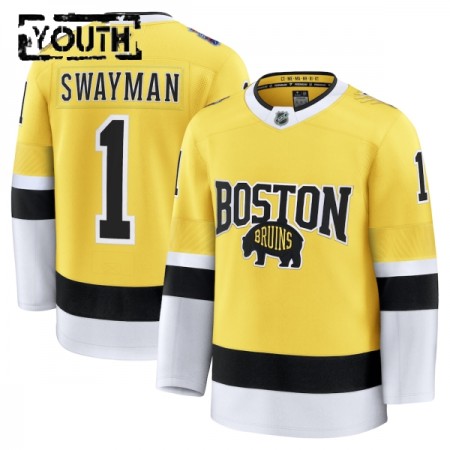 Boston Bruins Trikot Fanatics NHL Stadium Series Premium Jeremy Swayman 2025-26 Gold - Kinder Boston Bruins Trikot Fanatics NHL Stadium Series Premium Jeremy Swayman 2025-26 Gold - Kinder