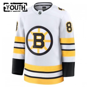 Boston Bruins Trikot Fanatics Premium David Pastrnak 2025-26 Weiss Auswärts - Kinder