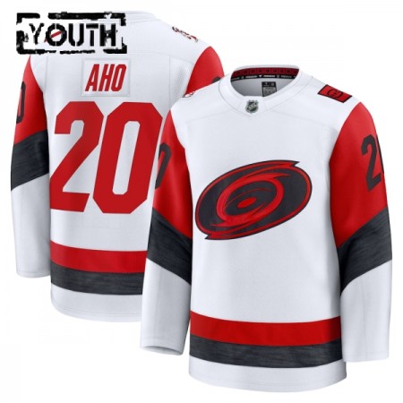 Carolina Hurricanes Trikot Fanatics Premium Sebastian Aho 2025-26 Weiss Auswärts - Kinder Carolina Hurricanes Trikot Fanatics Premium Sebastian Aho 2025-26 Weiss Auswärts - Kinder