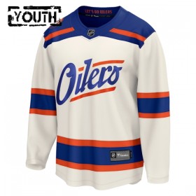 Edmonton Oilers Trikot Custom Fanatics Premium 2025-26 Weiss Ausweich - Kinder
