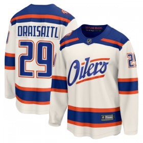 Edmonton Oilers Trikot Fanatics Premium Leon Draisaitl 2025-26 Weiss Ausweich - Herren
