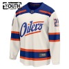 Edmonton Oilers Trikot Fanatics Premium Leon Draisaitl 2025-26 Weiss Ausweich - Kinder