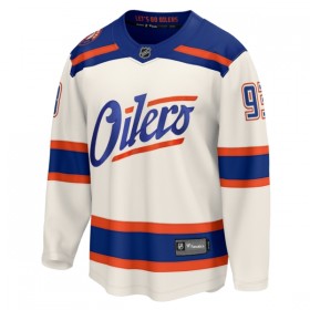 Edmonton Oilers Trikot Fanatics Premium Ryan Nugent-Hopkins 2025-26 Weiss Ausweich - Herren