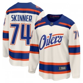 Edmonton Oilers Trikot Fanatics Premium Stuart Skinner 2025-26 Weiss Ausweich - Herren