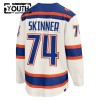 Edmonton Oilers Trikot Fanatics Premium Stuart Skinner 2025-26 Weiss Ausweich - Kinder