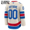 New York Rangers Trikot Custom Fanatics Premium 2025-26 Weiss Winter Classic - Kinder