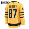 Pittsburgh Penguins Trikot Fanatics Premium Sidney Crosby 2025-26 Gold Ausweich - Kinder