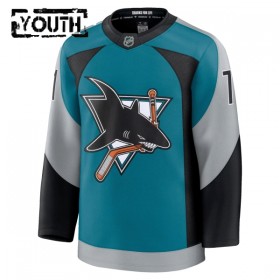 San Jose Sharks Trikot Fanatics Premium Macklin Celebrini 2025-26 Teal Ausweich - Kinder