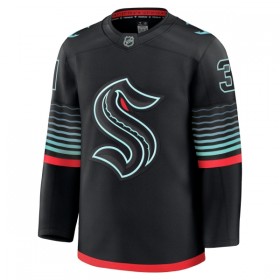 Seattle Kraken Trikot Fanatics Premium Philipp Grubauer 2025-26 Schwarz Ausweich - Herren