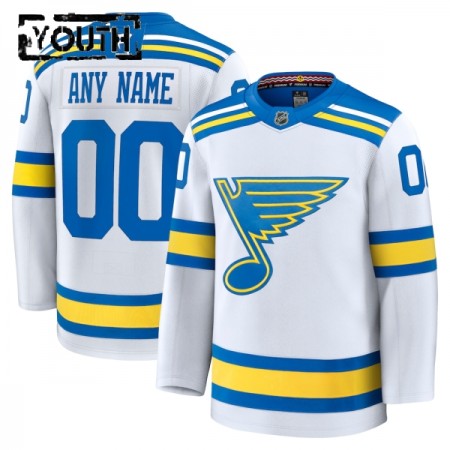 St. Louis Blues Trikot Custom Fanatics Premium 2025-26 Weiss Auswärts - Kinder St. Louis Blues Trikot Custom Fanatics Premium 2025-26 Weiss Auswärts - Kinder