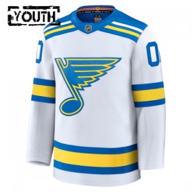 St. Louis Blues Trikot Custom Fanatics Premium 2025-26 Weiss Auswärts - Kinder