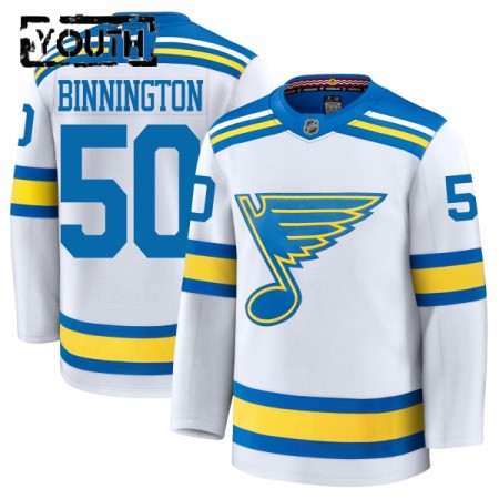 St. Louis Blues Trikot Fanatics Premium Binnington Jordan 2025-26 Weiss Auswärts - Kinder St. Louis Blues Trikot Fanatics Premium Binnington Jordan 2025-26 Weiss Auswärts - Kinder