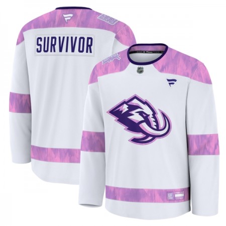 Trikot Custom Utah Hockey Club Fanatics Hockey Fights Cancer Practice Weiss - Herren Trikot Custom Utah Hockey Club Fanatics Hockey Fights Cancer Practice Weiss - Herren
