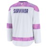 Trikot Custom Utah Hockey Club Fanatics Hockey Fights Cancer Practice Weiss - Herren