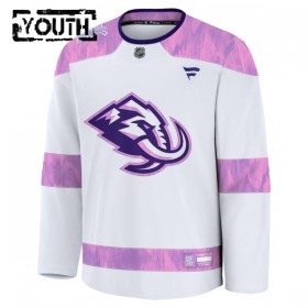 Trikot Custom Utah Hockey Club Fanatics Hockey Fights Cancer Practice Weiss - Kinder