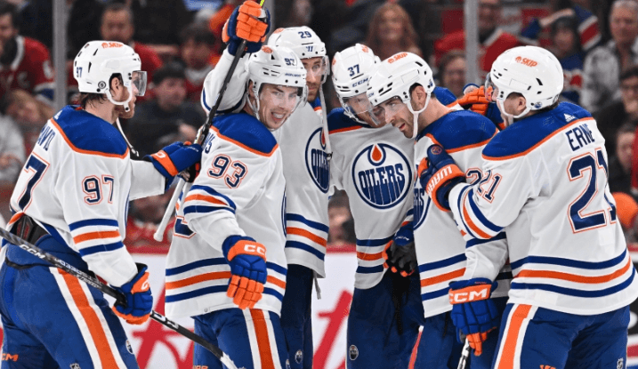 Bouchards Powerplay hilft den Oilers, das historische zehnte Spiel in Folge zu gewinnen
