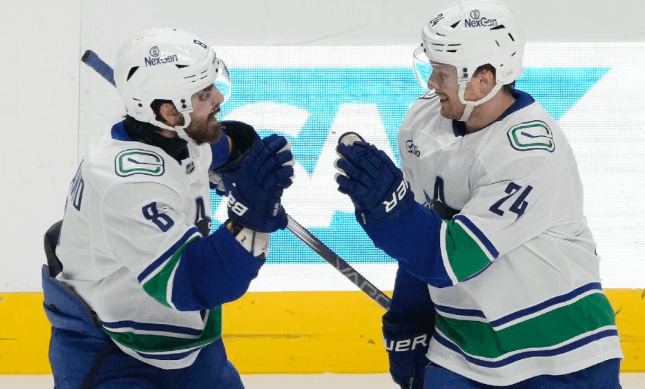 Pius Suters entscheidendes Tor verhalf den Canucks zum 3:2-Sieg gegen die Sharks